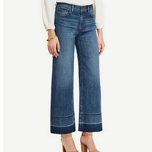 Ann Taylor Wide Leg Crop Jeans - Size 6 - Blue
